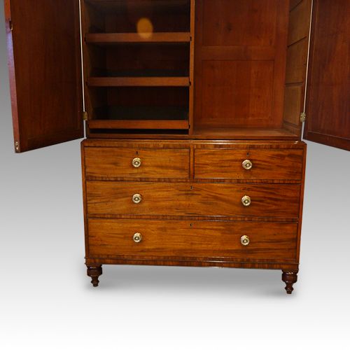 fig 3. Regency mahogany press wardrobe