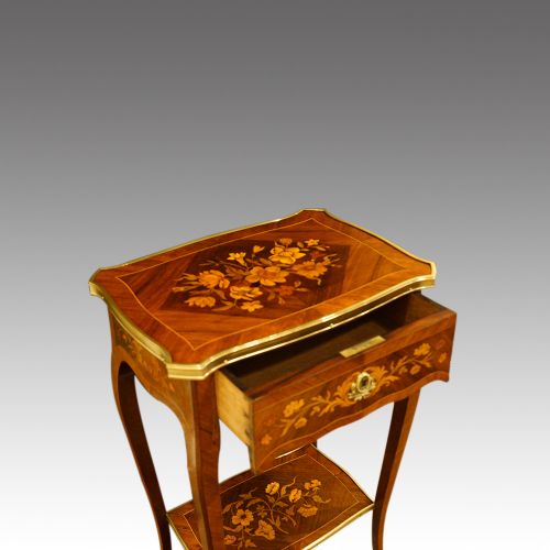 fig 3. French Rosewood marquetry side table