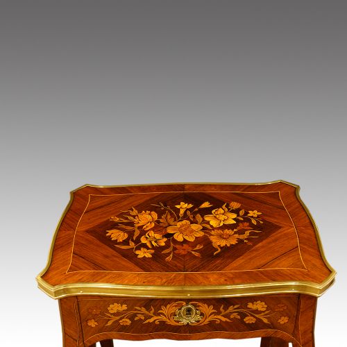 fig 6. French Rosewood marquetry side table
