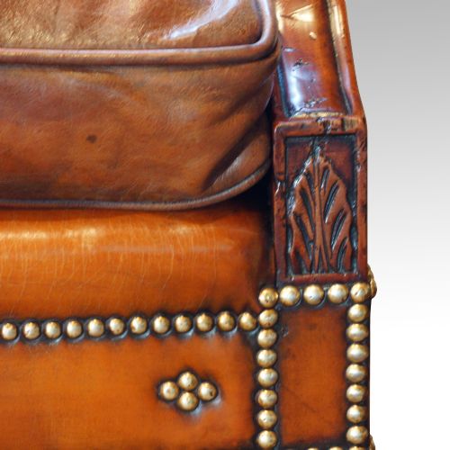 fig 1. Edwardian mahogany camel back sofa