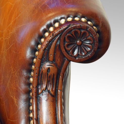 fig 3. Edwardian mahogany camel back sofa
