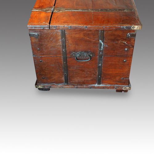 fig 1. Antique iron bound merchants chest