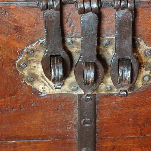 fig 2. Antique iron bound merchants chest