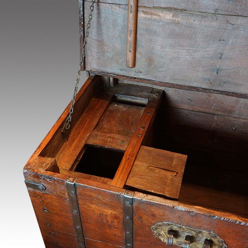 fig 3. Antique iron bound merchants chest