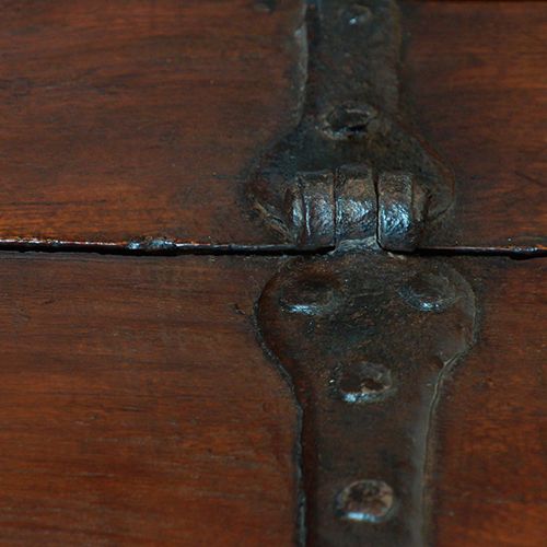 fig 5. Antique iron bound merchants chest