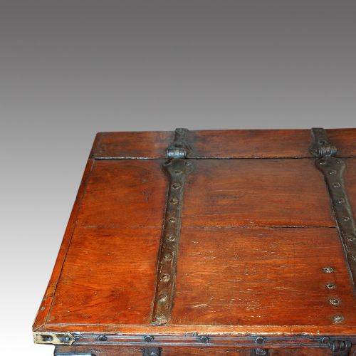 fig 6. Antique iron bound merchants chest