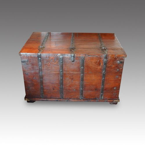 fig 8. Antique iron bound merchants chest