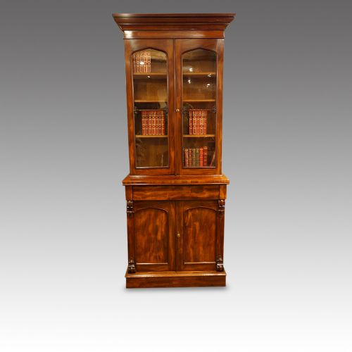 Victorian Mahogany Narrow Bookcase
