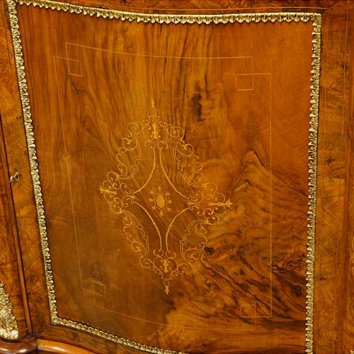 fig 4. Victorian walnut serpentine credenza