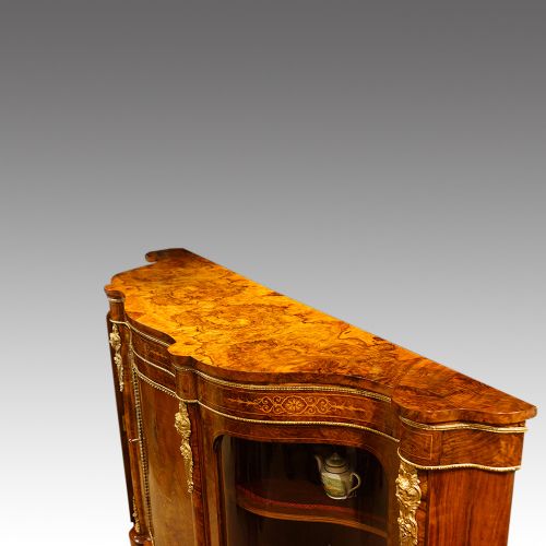 fig 7. Victorian walnut serpentine credenza
