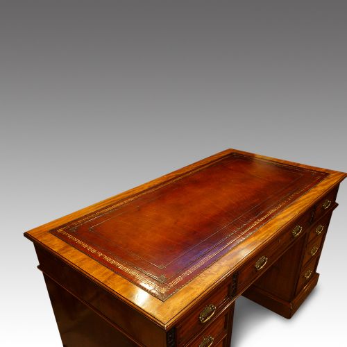 fig 1. Edwards & Roberts walnut pedestal desk