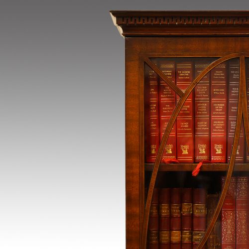 fig 6. George VI mahogany narrow bookcase