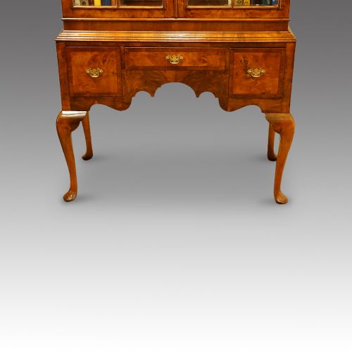 fig 2. George V walnut double dome bookcase