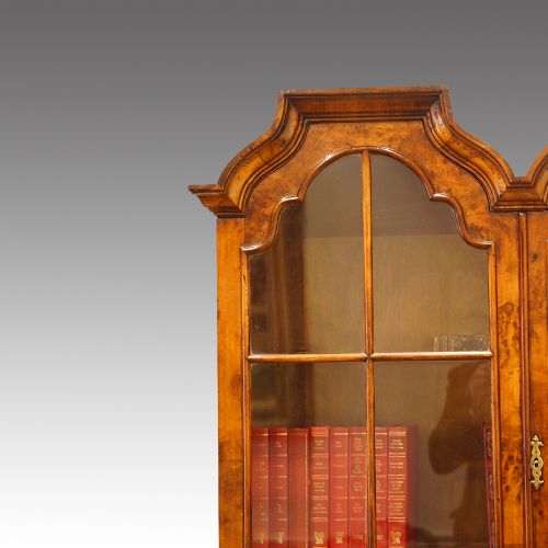fig 5. George V walnut double dome bookcase