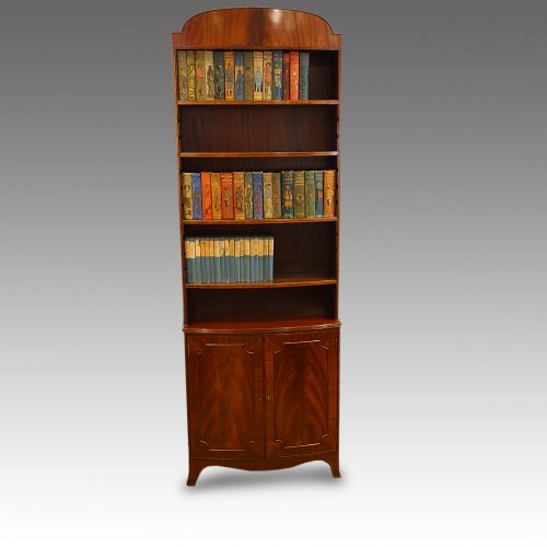 George V Mahogany Open Bookcase