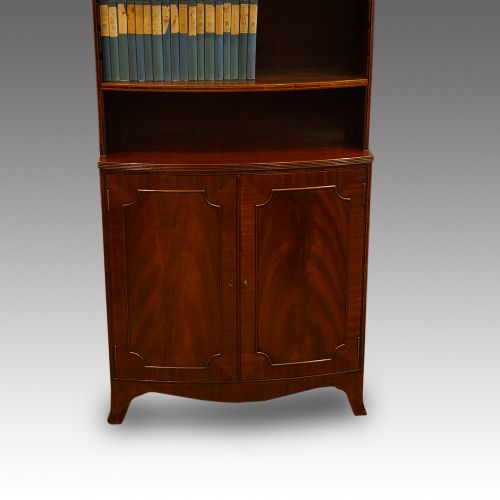 fig 3. George V mahogany open bookcase
