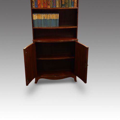 fig 4. George V mahogany open bookcase
