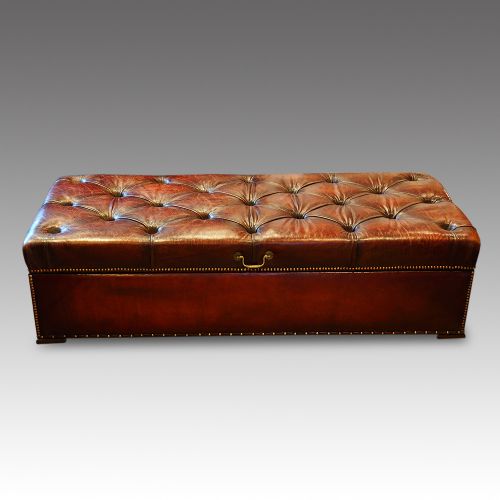 Victorian Leather Ottoman