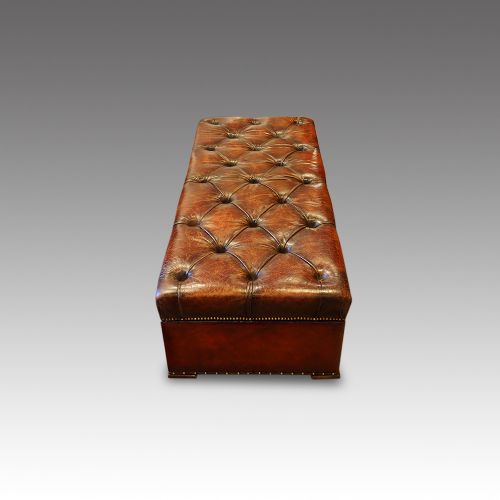 fig 1. Victorian leather ottoman