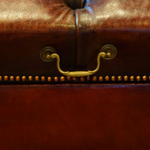 fig 3. Victorian leather ottoman