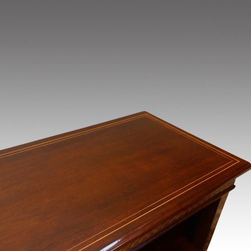 fig 2. Edwardian inlaid mahogany open bookcase