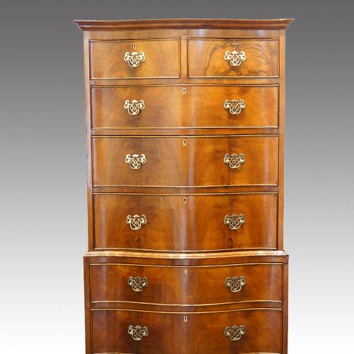 fig 1. Walnut serpentine tallboy