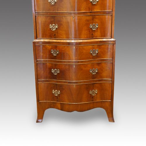 fig 3. Walnut serpentine tallboy