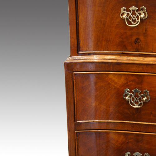 fig 4. Walnut serpentine tallboy