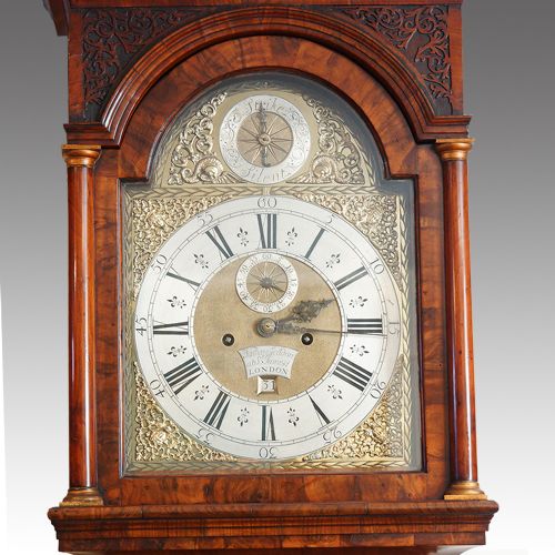 fig 6. George II walnut longcase clock by Nathanial Seddon