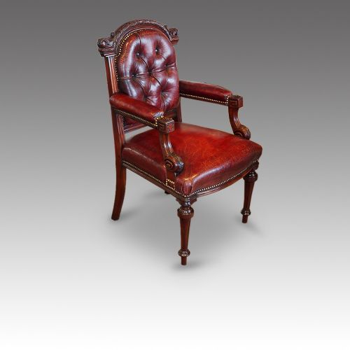 fig 4. Victorian mahogany desk chair