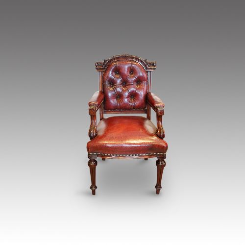 fig 6. Victorian mahogany desk chair