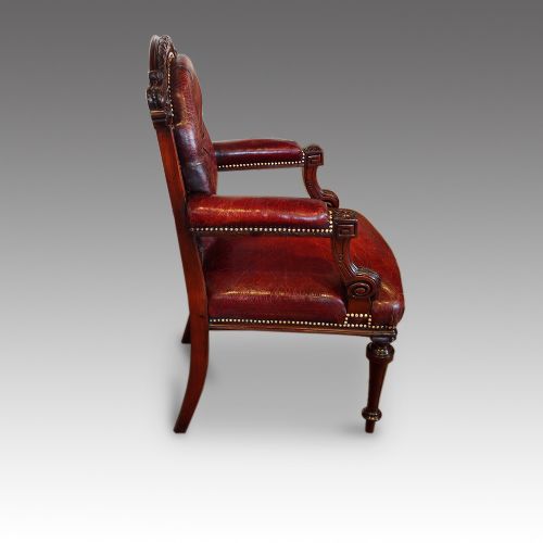 fig 7. Victorian mahogany desk chair