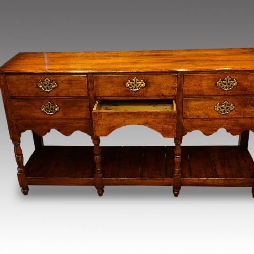 fig 4. Antique oak pot board dresser