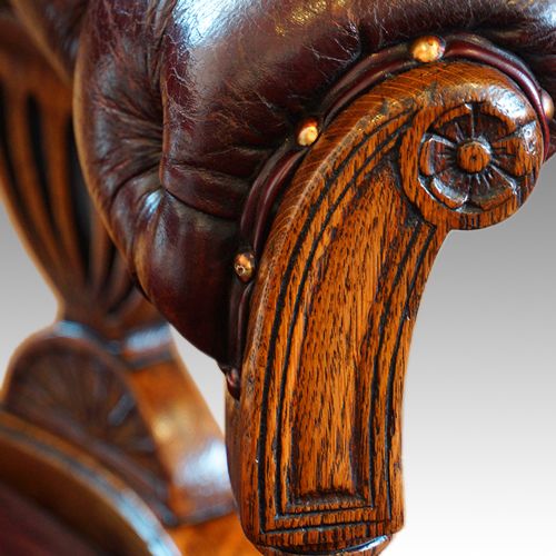 fig 1. Victorian oak swivel desk chair