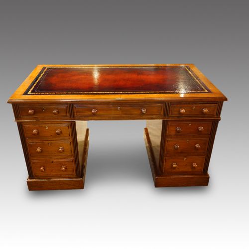 Victorian Mahogany Pedestal Desk