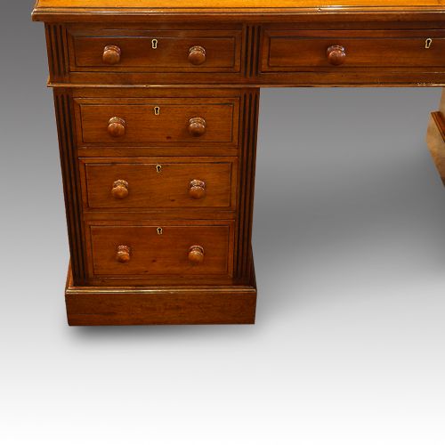 fig 4. Victorian mahogany pedestal desk