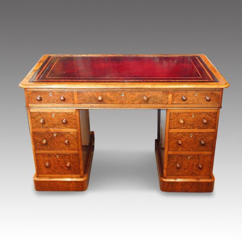 Victorian Walnut Desk by Edwards and Roberts