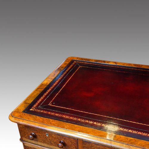 fig 1. Victorian walnut desk by Edwards and Roberts