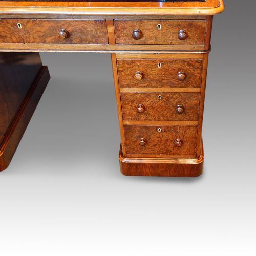 fig 2. Victorian walnut desk by Edwards and Roberts