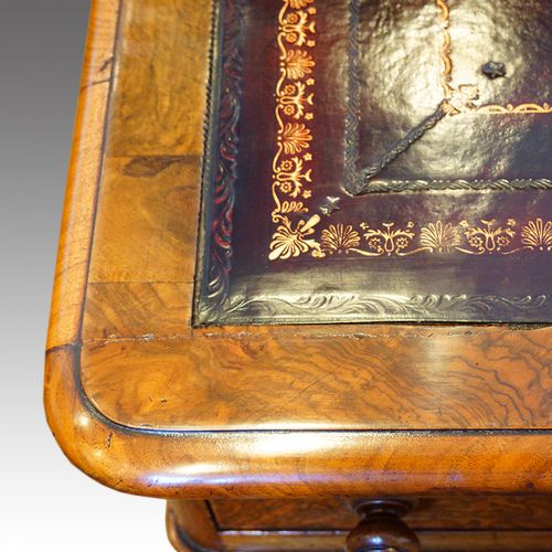 fig 3. Victorian walnut desk by Edwards and Roberts