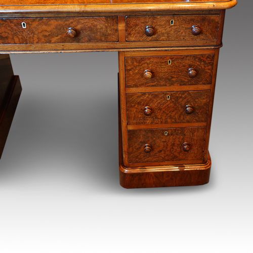 fig 6. Victorian walnut desk by Edwards and Roberts