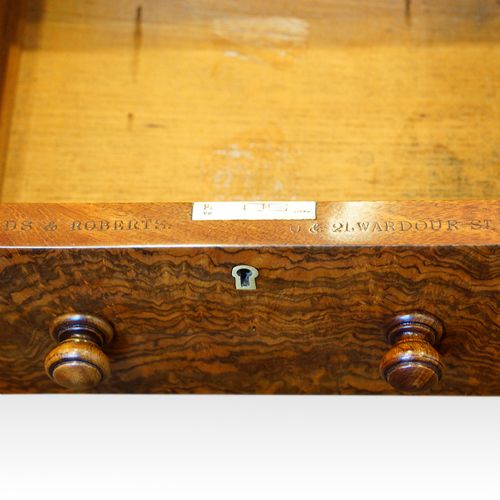 fig 7. Victorian walnut desk by Edwards and Roberts