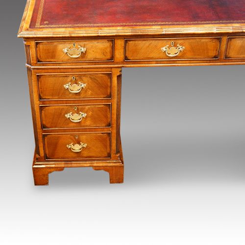 fig 3. Walnut 1920’s pedestal desk