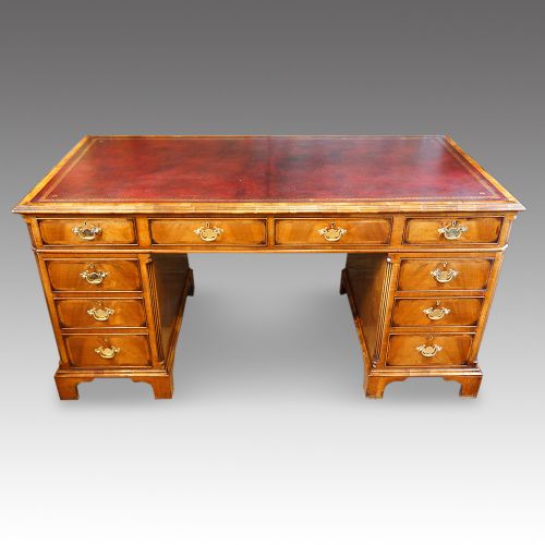 fig 7. Walnut 1920’s pedestal desk