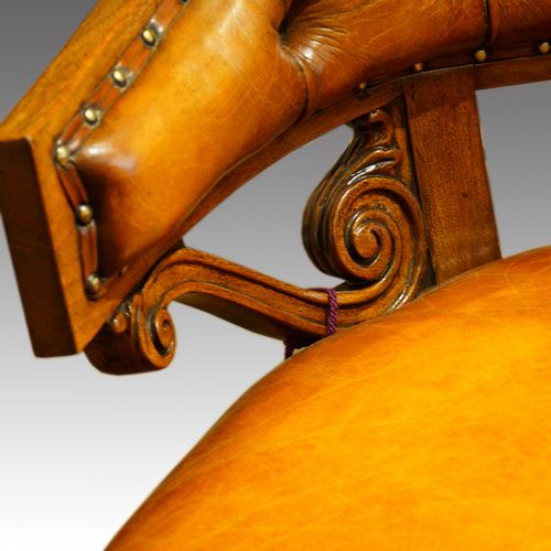 fig 4. Mahogany tub shaped Desk Chair