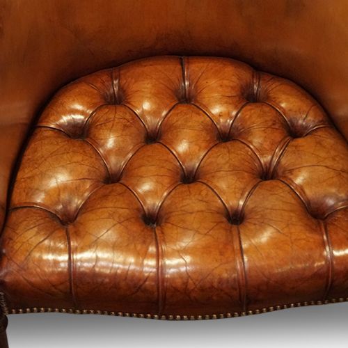 fig 4. Georgian style leather library tub chair