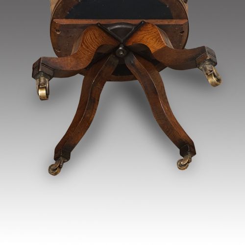 fig 5. Victorian oak revolving desk chair