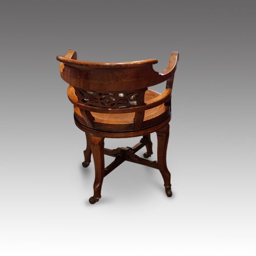 fig 2. Edwardian mahogany swivel desk chair