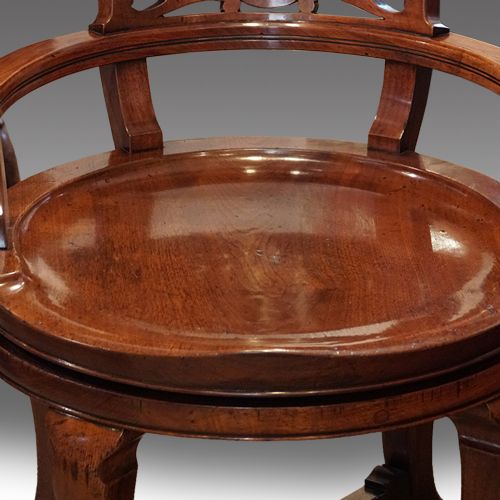 fig 3. Edwardian mahogany swivel desk chair