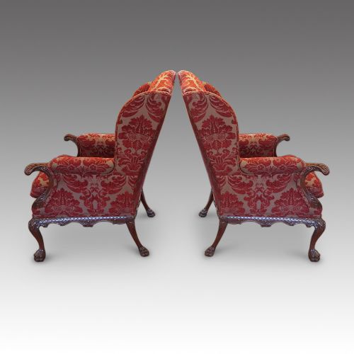 fig 7. Pair of Georgian style wing chairs